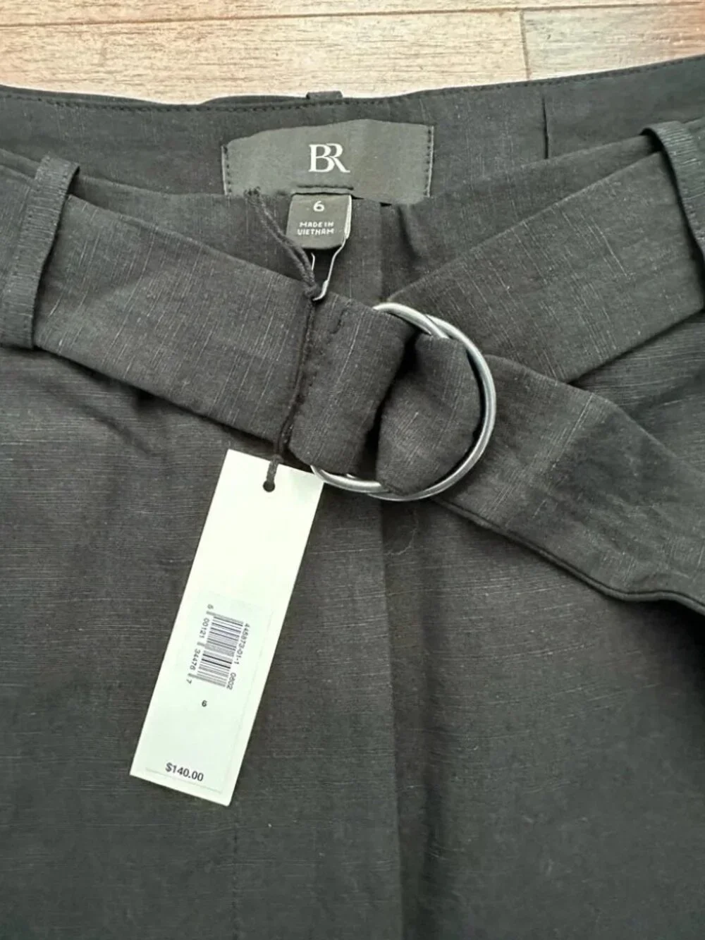 Banana Republic High-Rise Barrel Tencel-Linen Blend Pant, Size 6